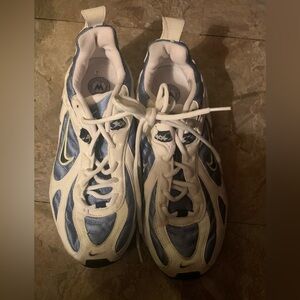 Women White and Blue Sneakers